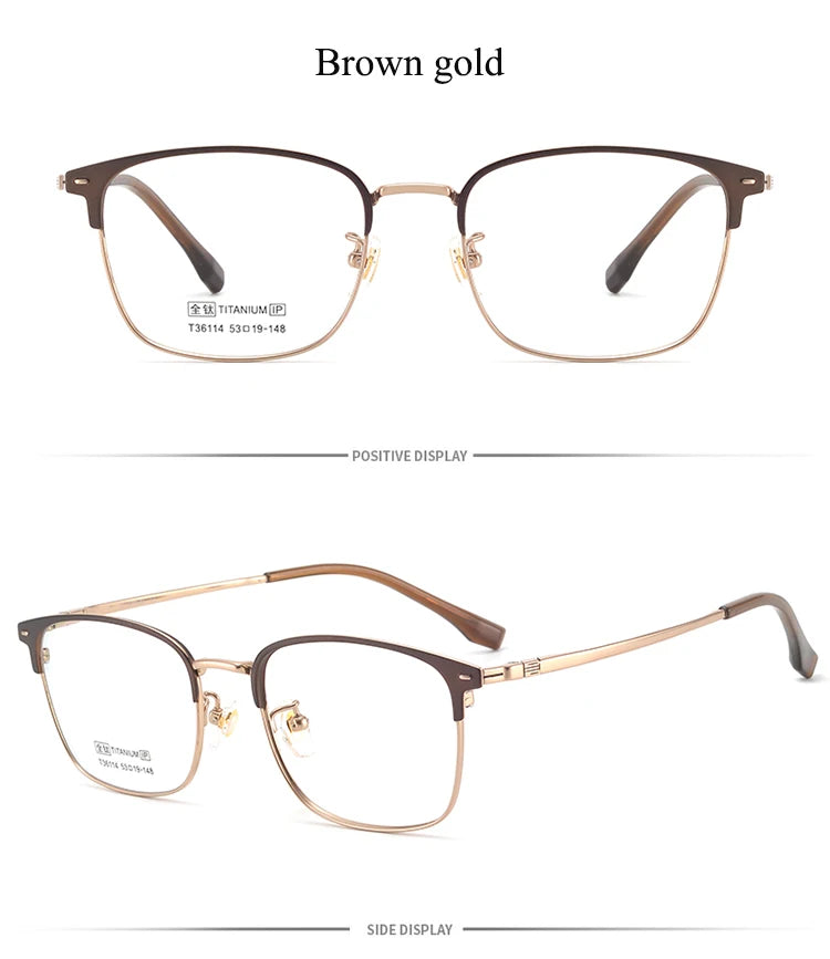 BCLEAR Men Women Retro Glasses Frame Ultra-light Titanium Myopia Glasses Optical Prescription Fashion Desgin Eyeglasses Frame