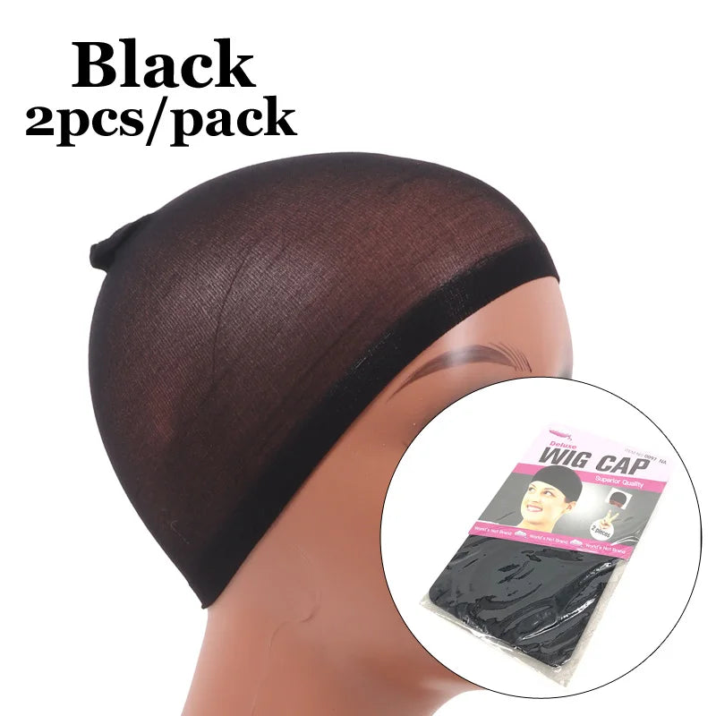 Durable Stokcing Wig Cap Under My Wigs 20Pieces Stocking Cap Skin Tone Black Brown Nude Color Wigs Installing Bald Cap