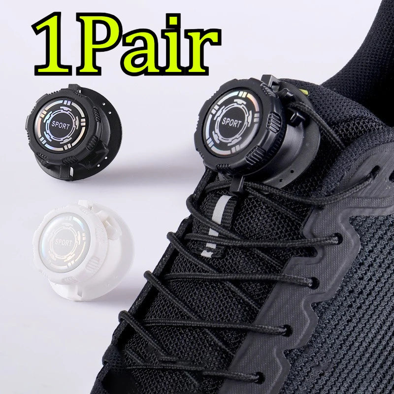 Thick Rope Swivel Buckle Shoelaces new upgrade Automatic Laces Without ties Sneakers Shoelace Shoe Accessories For Children Adul