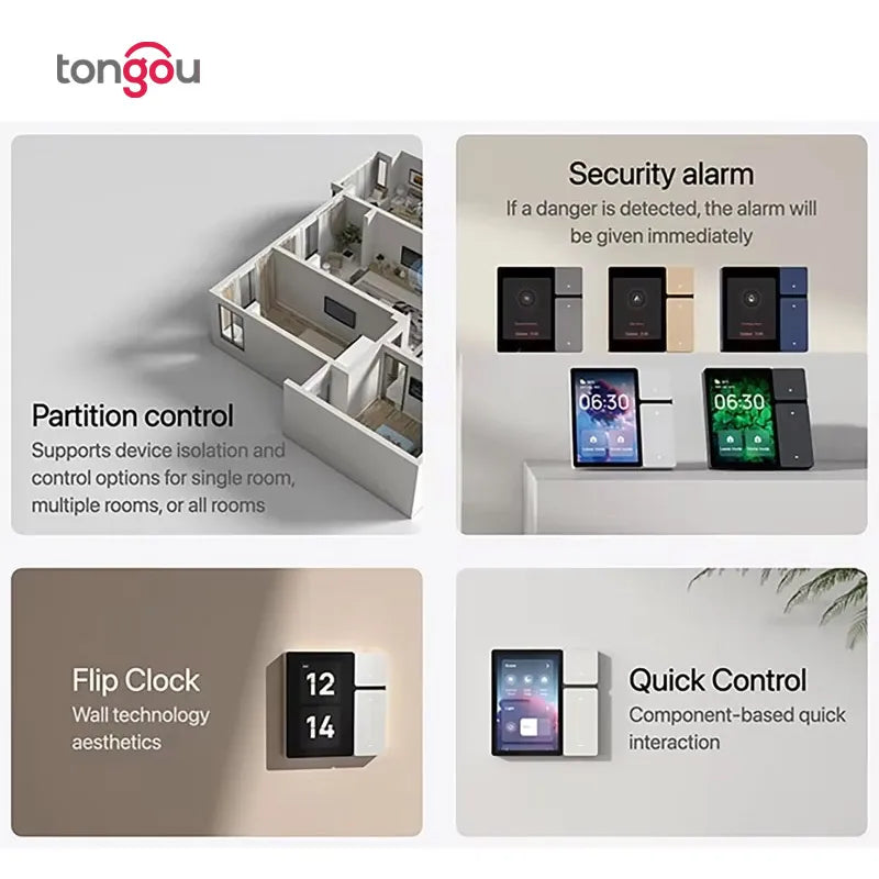 TONGOU Tuya WiFi 3.5-inch Smart Home Control Panel Tuya Zigbee Wall Switches Home Automation LCD Screen IR Remote Controlle
