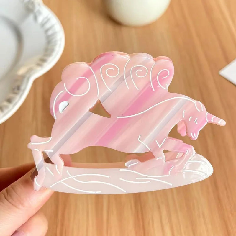 1pc New unicorn gripper with personalized and high-end hair clip design featuring shark clip hair accessories