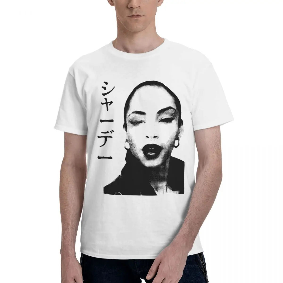 Men T-Shirts S-Sade Adu Singer Vintage 100% Cotton Tee Shirt Short Sleeve T Shirt Crewneck Clothes Plus Size