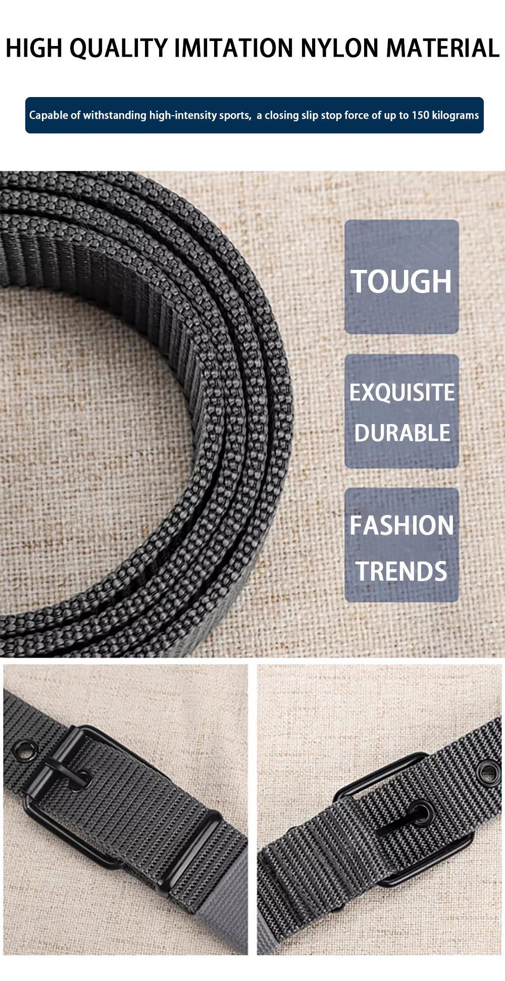1pc Men's Belt Porous Canvas Metal Pin Buckle Belt Outdoor Sports Belt Women's Fashion Eyelet Belt With Jeans Belt For Men Women