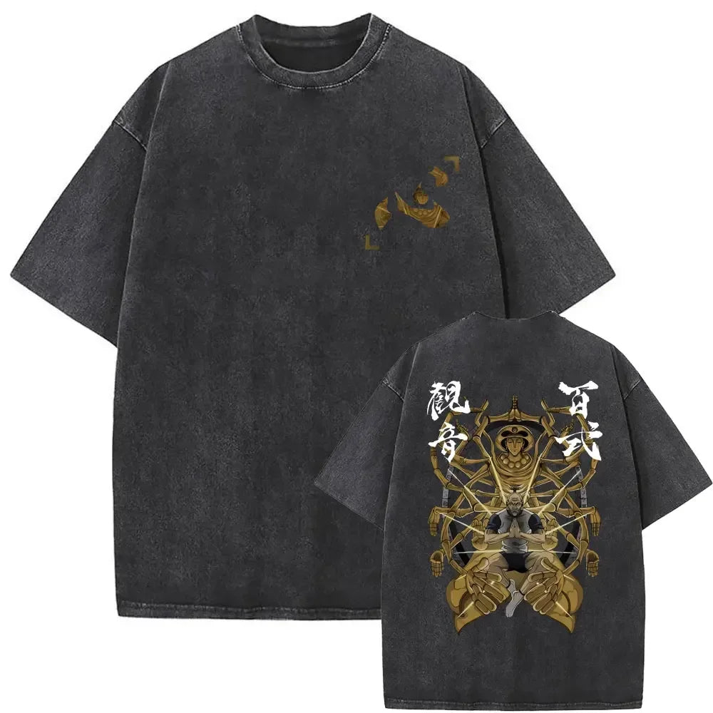 Washed Vintage Anime Hunter X Hunter T-shirt Killua Zoldyck Graphic T Shirt Men Women Clothing Casual Oversized Crewneck Tshirt