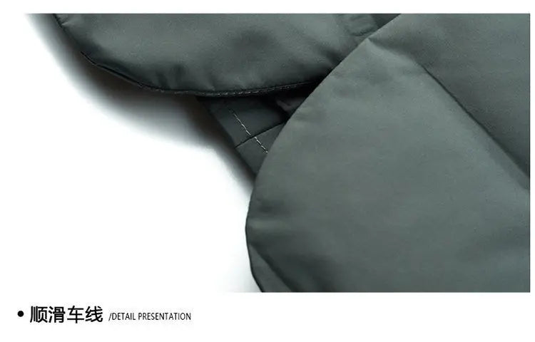 High Quality Men's Handsome down Jacket with Scarf Collar M-6XL Big plus Size for Middle-Aged Dad Fashionable Outerwear