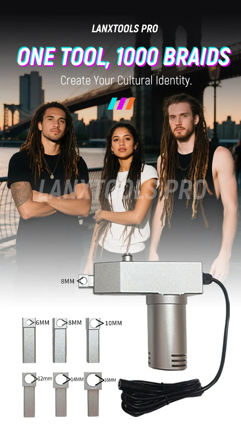 Electric Hair Braider Machine Dreadlock Maker Machine DIY Hair Braider Machine Automatic Braider Salon & Home Use