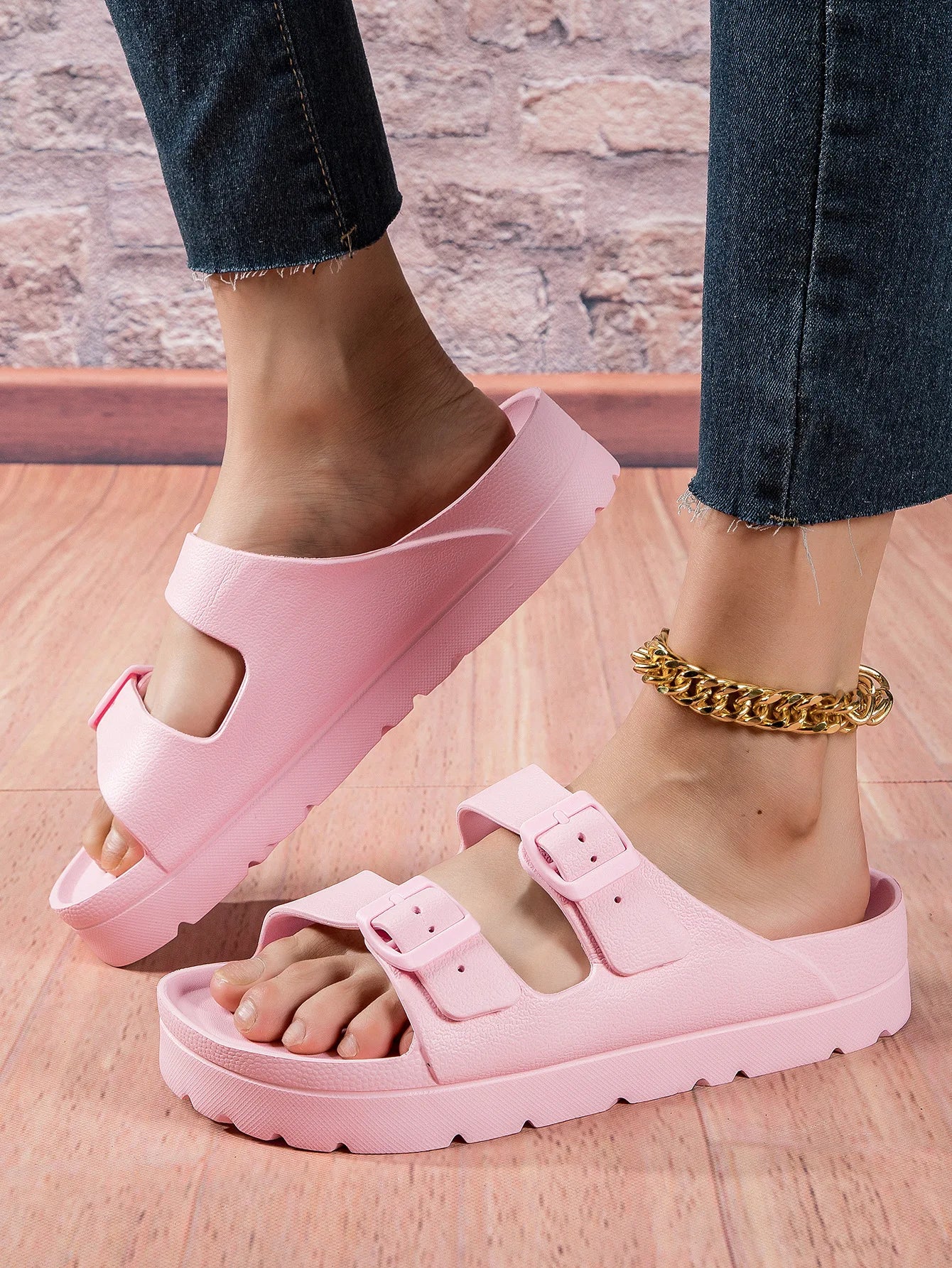 fashion Women Slippers Platform Beach Shoes Girl Outdoor Slides EVA flip flops For Home Shoes buckle Soft Thick Sole Sandals