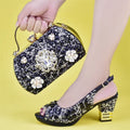 Latest Shoes and Bag for Party Wedding Plus Size Women Shoes 43 High Heels Sexy Ladies Luxery Shoes Women Dress Pumps with Purse