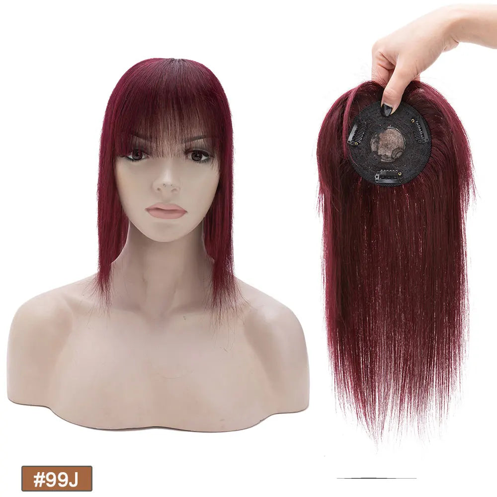 Rich Choices Women Topper 8.5x8.5cm Hair Toppers Natural Hair Clip In Wigs 100% Human Hair For Women Hairpiece