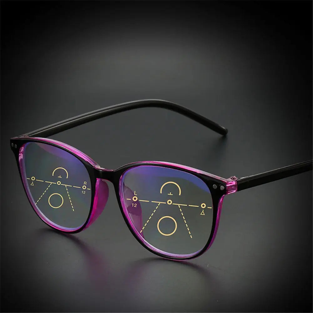 1PC Progressive Multifocus Reading Glasses Blue Light Blocking Computer Glasses Fashion Readers Eyewear With Spring Hinge