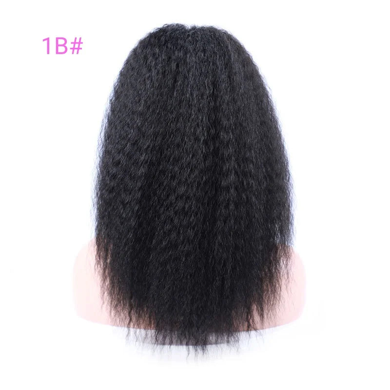 Lydia Short Hairpieces Synthetic 14" Kinky Straight Hair With Plastic Combs Drawstring Ponytail Extension Water Wavy Loose Curly