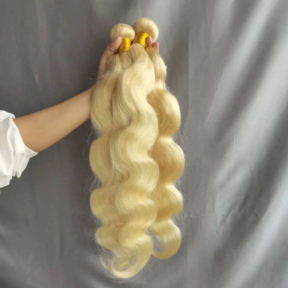 613 Blonde Body Wave Vietnamese Loose Curly Human Hair Bundles 8 28 30 Inch 1 2 3  4 Bundles Deals 100% Virgin Remy Hair Bundles