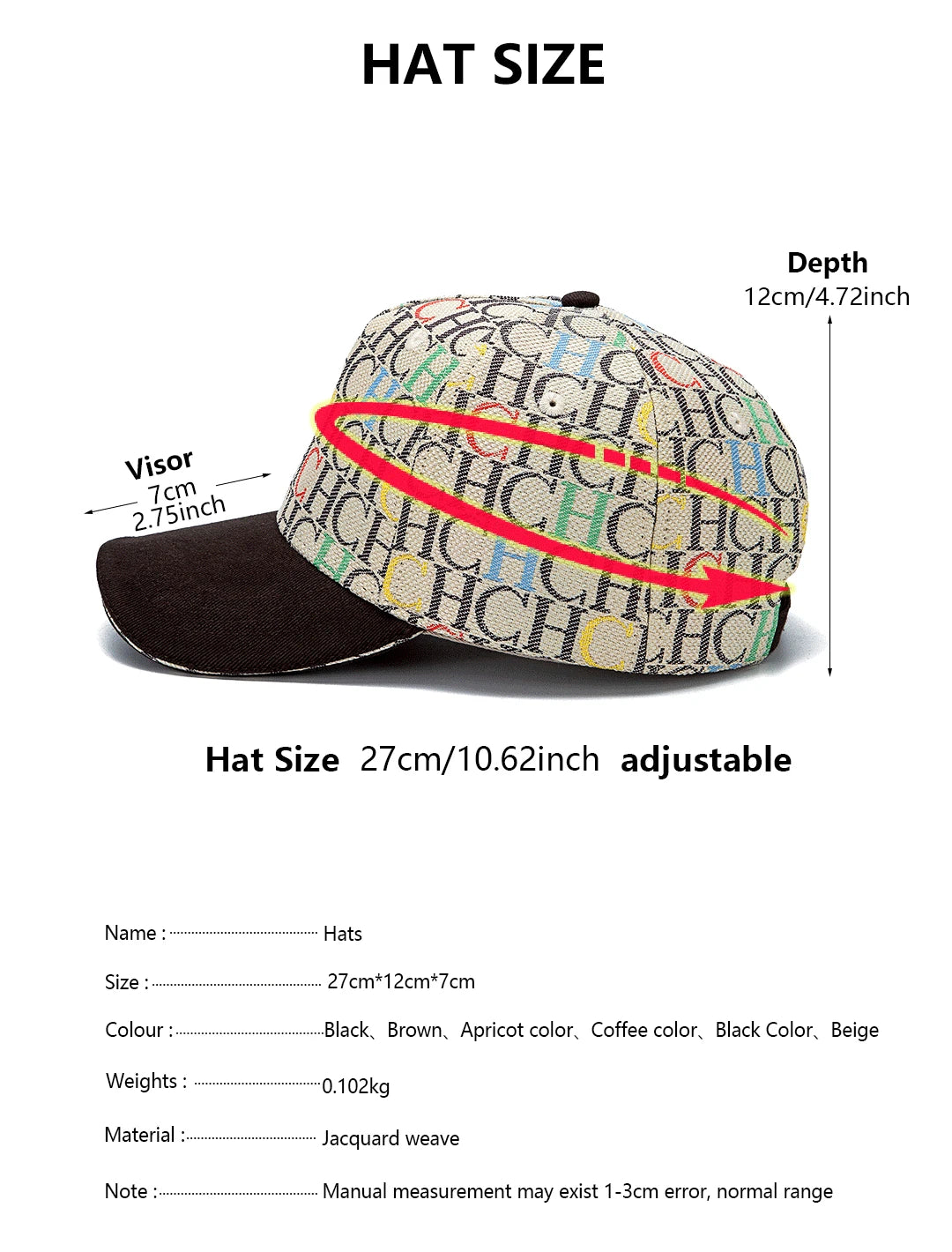 CH Unisex Fashion Trend High Quality Letters Printed Design Niche Brands Fashion Casual Baseball Cap Cap
