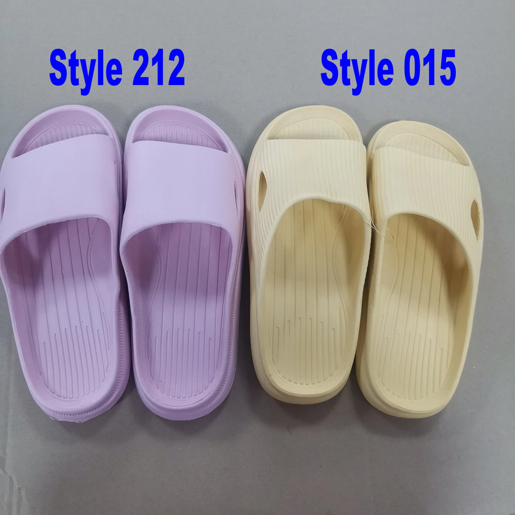 Soft Home Slippers Couples Summer Indoor Non-Slip Bathroom Slippers Solid Sandals Hotel Family Men Women Flip Flops Flat Shoes