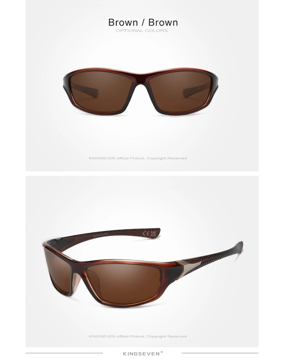 KINGSEVEN 2024 Riding Sunglasses For Men High Quality Anti-reflection Polarized UV400 Glasses TR90 Outdoor Sports Eyewear