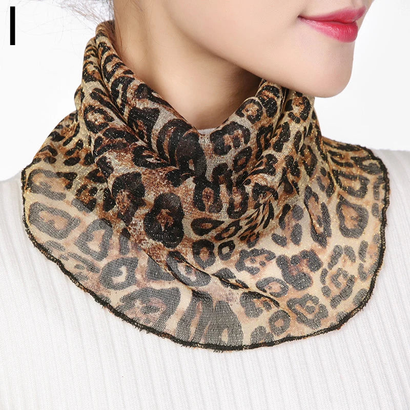 Fashion Summer Chiffon Neck Collar Silk Scarf Women Sunscreen Face Mask Headscarf Bandana Cycling Anti-uv Multi-function Scarves