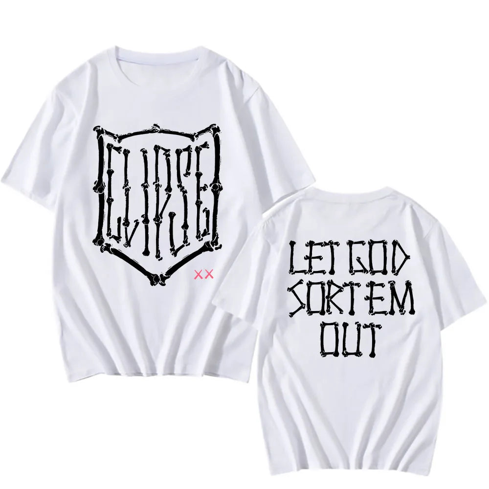Let God Sort Em Out T-shirt Clipse Hip Hop Group Printing Tshirts Fashion Unisex Streetwear Summer Short Sleeve Men T Shirt Male
