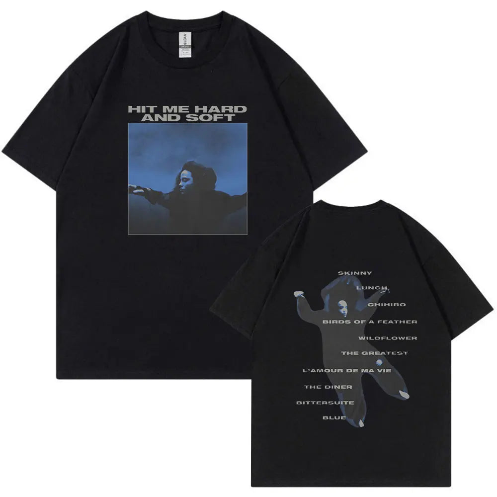 Hit Me Hard and Soft 2024 Tour T Shirt Men Women Fashion Hip Hop T Shirts 100% Cotton Loose Short Sleeve T-shirts Fans Gift Tops