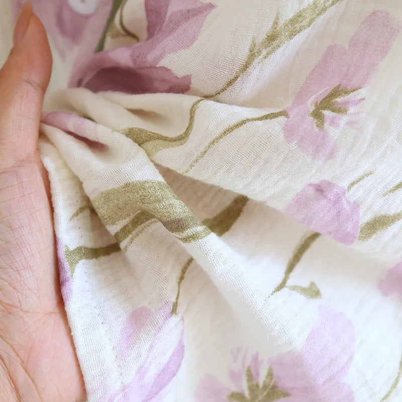 2026 Japanese New Spring and Autumn Women's Pajama Set 100% Cotton Gauze Long Sleeve Casual Home Clothes Two Piece Set