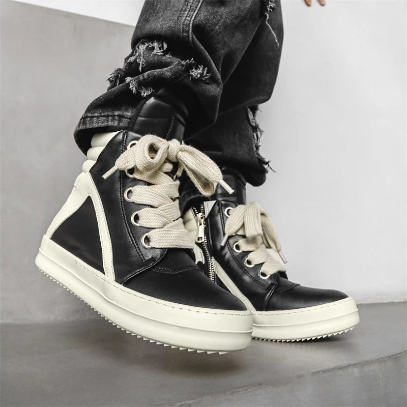 2025 Winter Street Style Men's Fashion Boots Height Increasing Light Adult Women's Sports Casual Shoes Sneakers