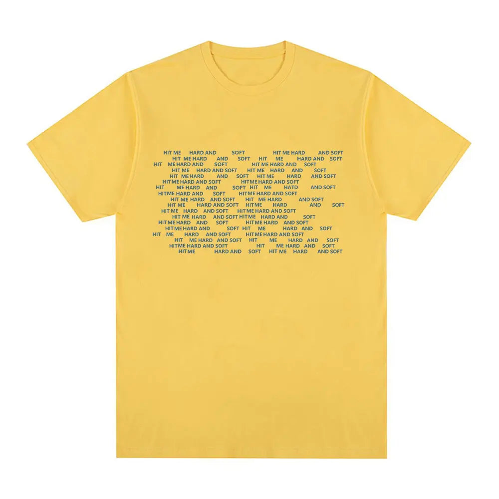 Hit Me Hard and Soft 2024 Tour T Shirt Men Women Fashion Hip Hop T Shirts 100% Cotton Loose Short Sleeve T-shirts Fans Gift Tops