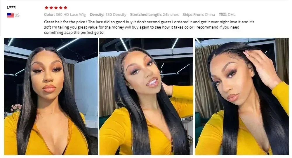 250 Density 13x4 13x6 Hd Bone Straight Transparent Lace Front Wig Human Hair 40 Inch Pre Plucked Lace Front Wigs 100% Human Hair