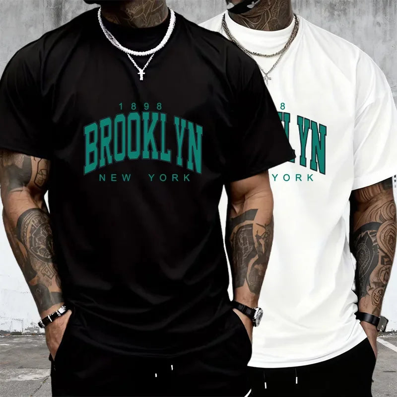 Hot Sales Mens T-shirt Cotton Printing Short Sleeved Daily Casual Tees Outdoors Sports Jogging Man Clothing Loose Soft T-shirt