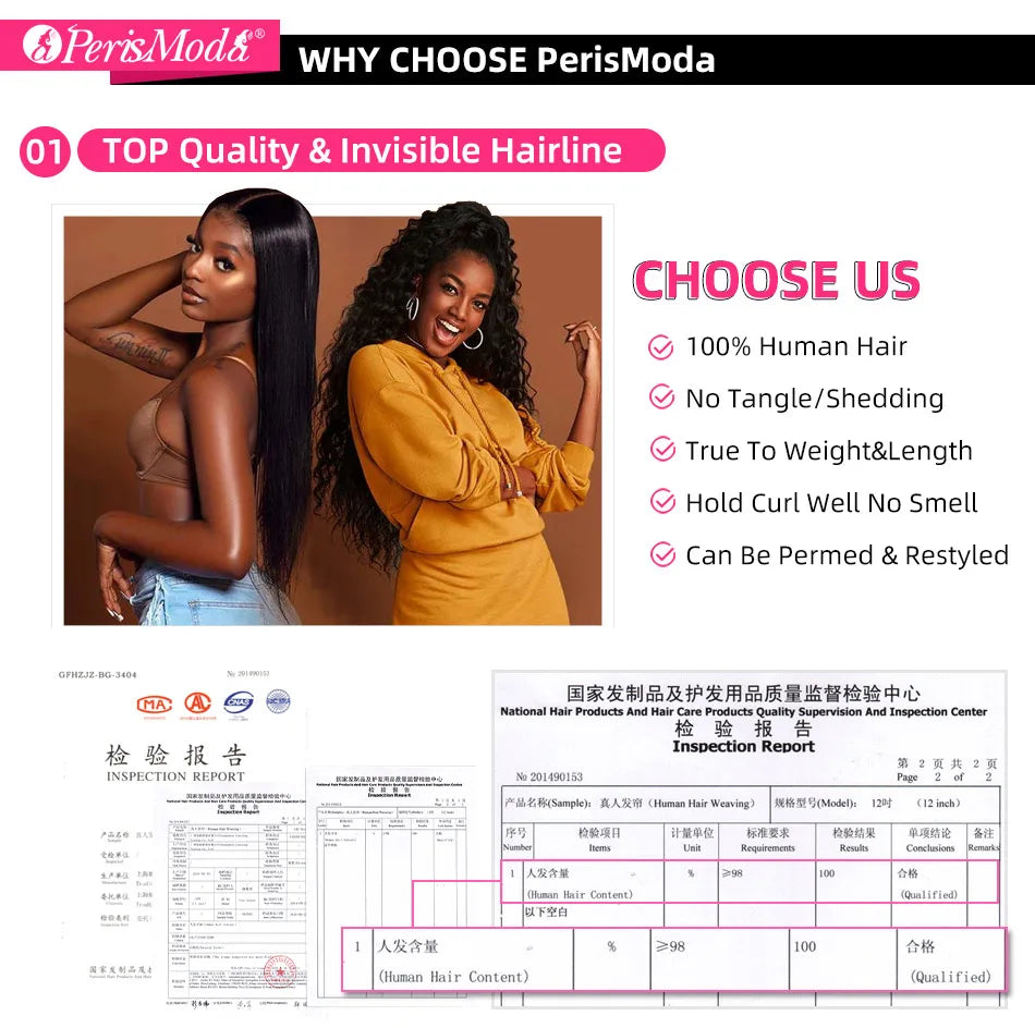 PerisModa Body Wave Human Hair Bundles With Closure 5x5 Transparent Lace 4×4 Brown Lace Brazilian Remy 12A Human Hair Extensions