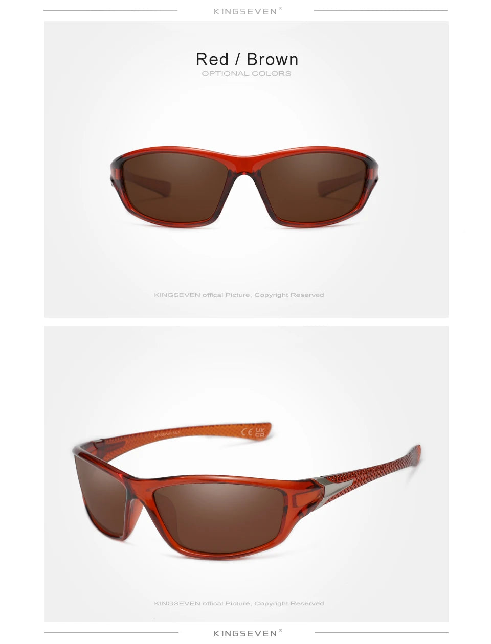 KINGSEVEN 2024 Riding Sunglasses For Men High Quality Anti-reflection Polarized UV400 Glasses TR90 Outdoor Sports Eyewear