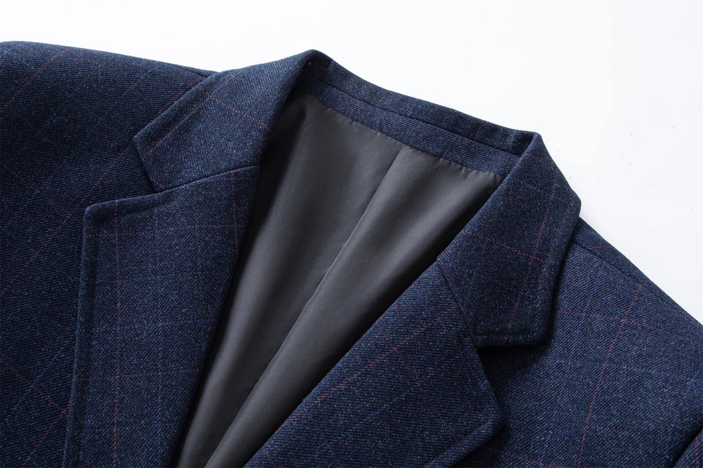 Middle-Aged Men's Business Casual Suit Father's Day Gift Wedding Formal Lightweight Suit Men's 35-60 Years Old Large Size Thin Top Men's Middle-Aged and Elderly Jacket