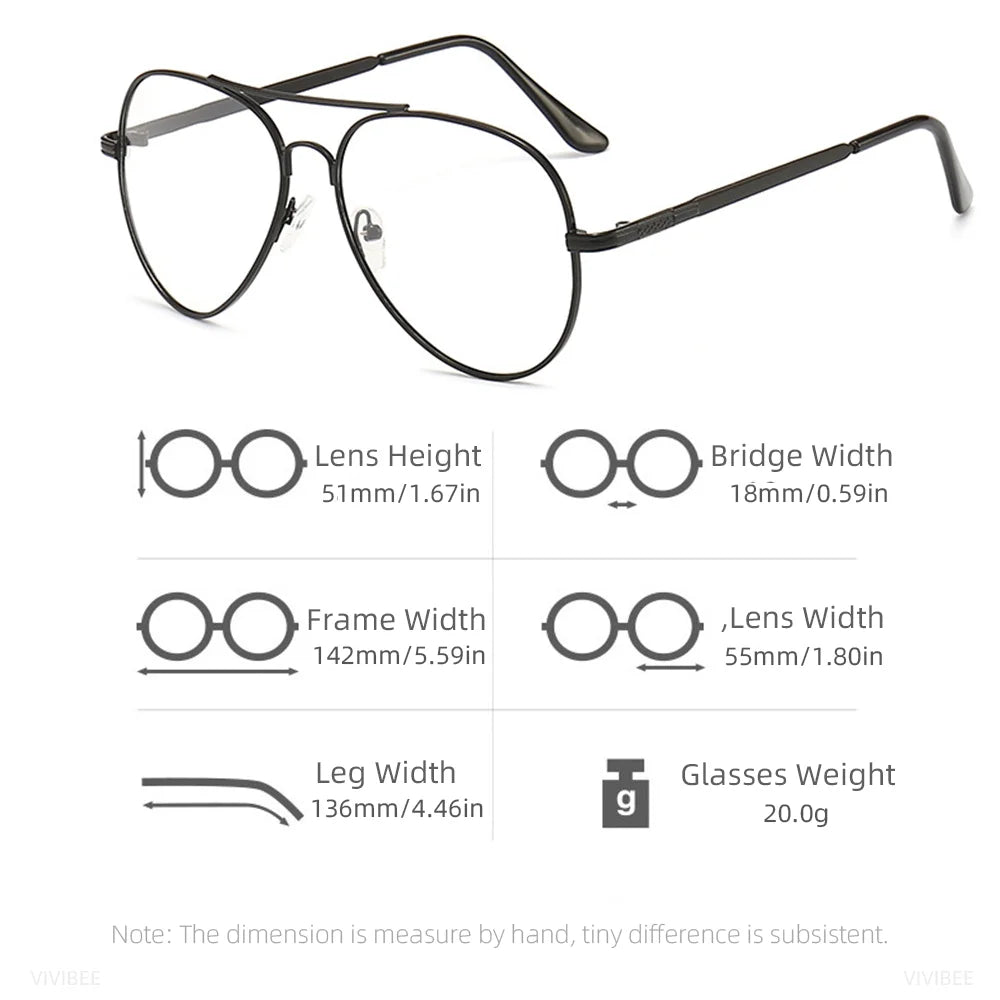 VIVIBEE Pilot Anti Blue Light Blocking Glasses Men Photochromic Computer Aviation Eyeglasses UV400 Bluelight Women Eyewear