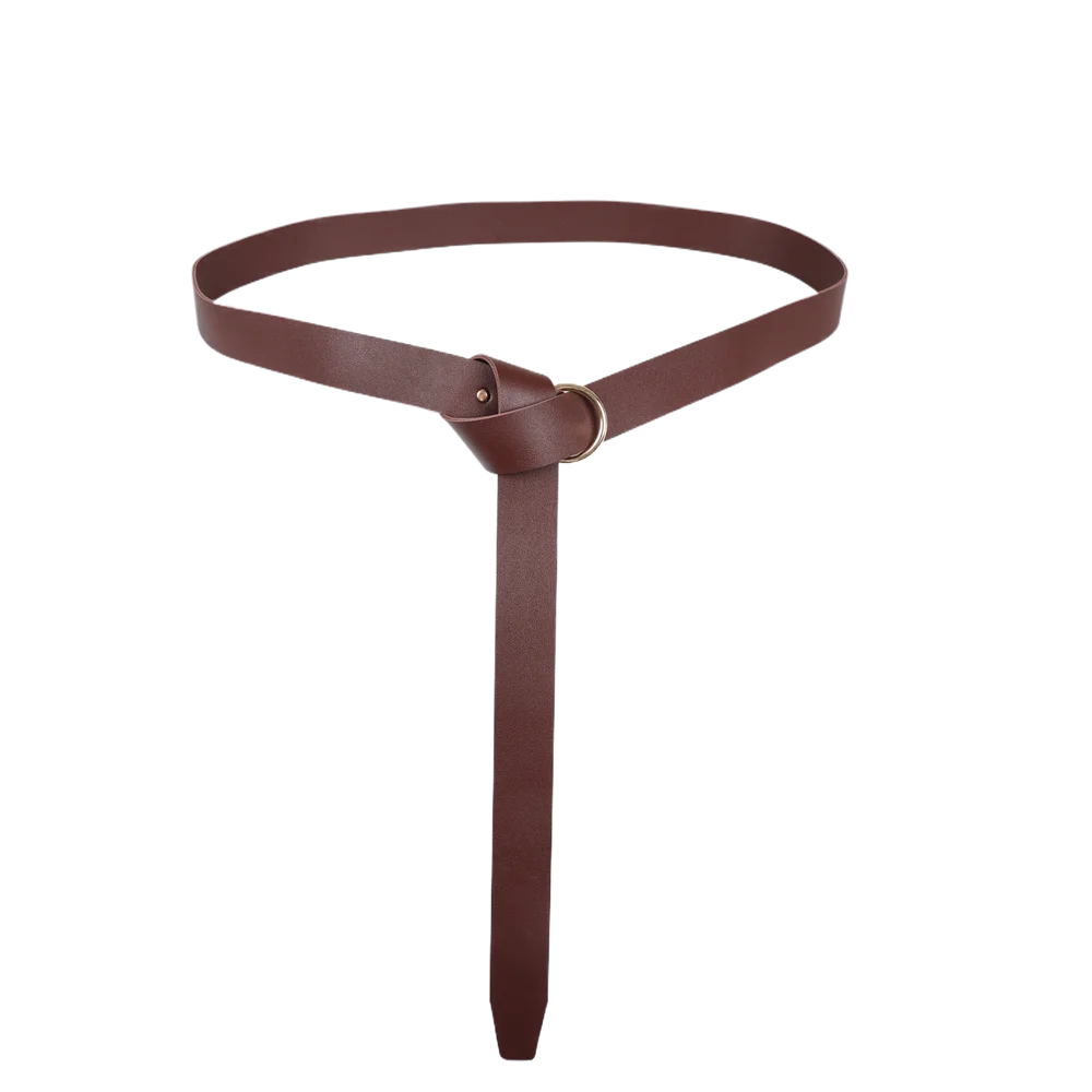 Renaissance Medieval Belt Skirt Hiking Viking Horn Design Leather Cover for Dagger And Sword Frog Accessory