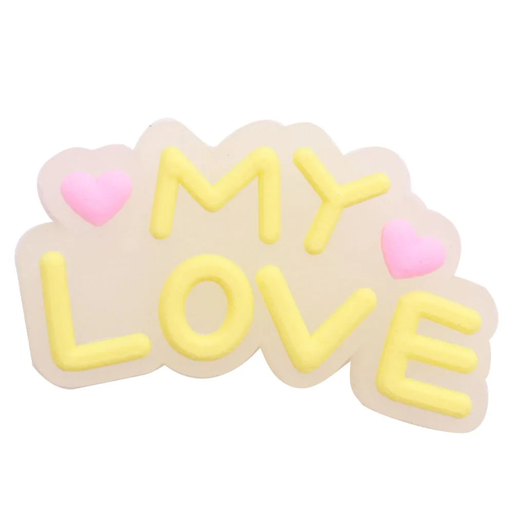 1-16Pcs My Love Lollipop Carrot Mushroom Luminous Sandals Shoe Buckle Charms Accessories DIY Kids Holiday Gift