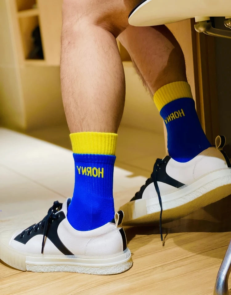 Socks Men Calcetines Hombre Basketball Socks Meias Masculina Casual Fashion Cotton Sock Sweat Sport Middle Tube Letter Socks