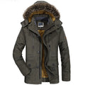 New Winter Men Hooded Fur Collar Long Down Jackets Overcoats Male Multiple Pockets Warm Parkas Quality Man Casual Chaquetas 7XL