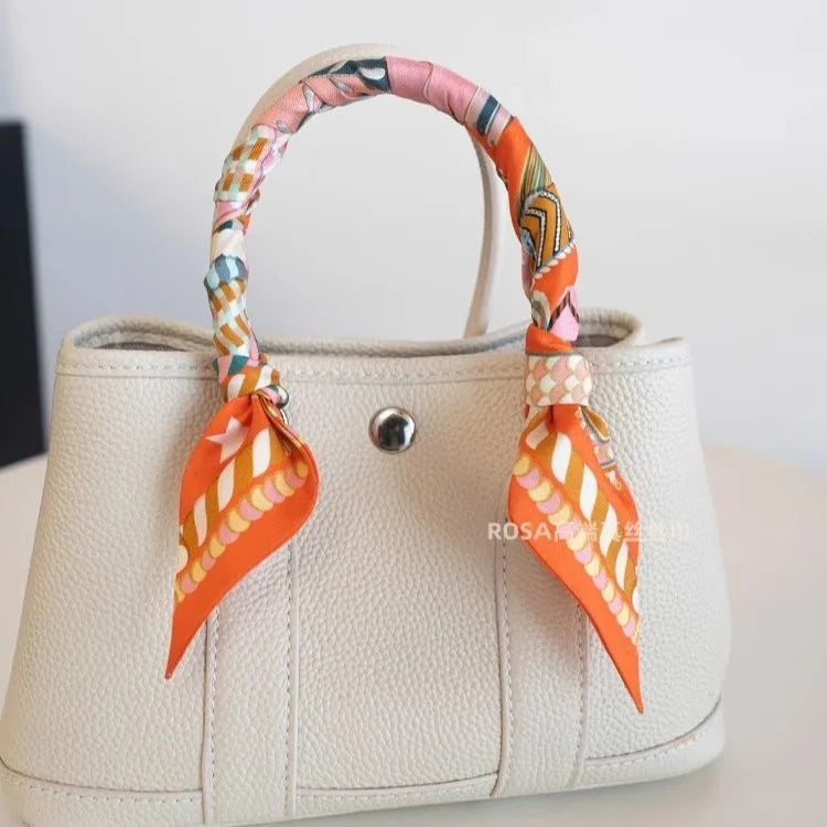 Luxury Long Scarf with Epaulet Design for Hermes Inspired Basket Bag Handle Styling Ins Trendy Accessory  Free Shipping