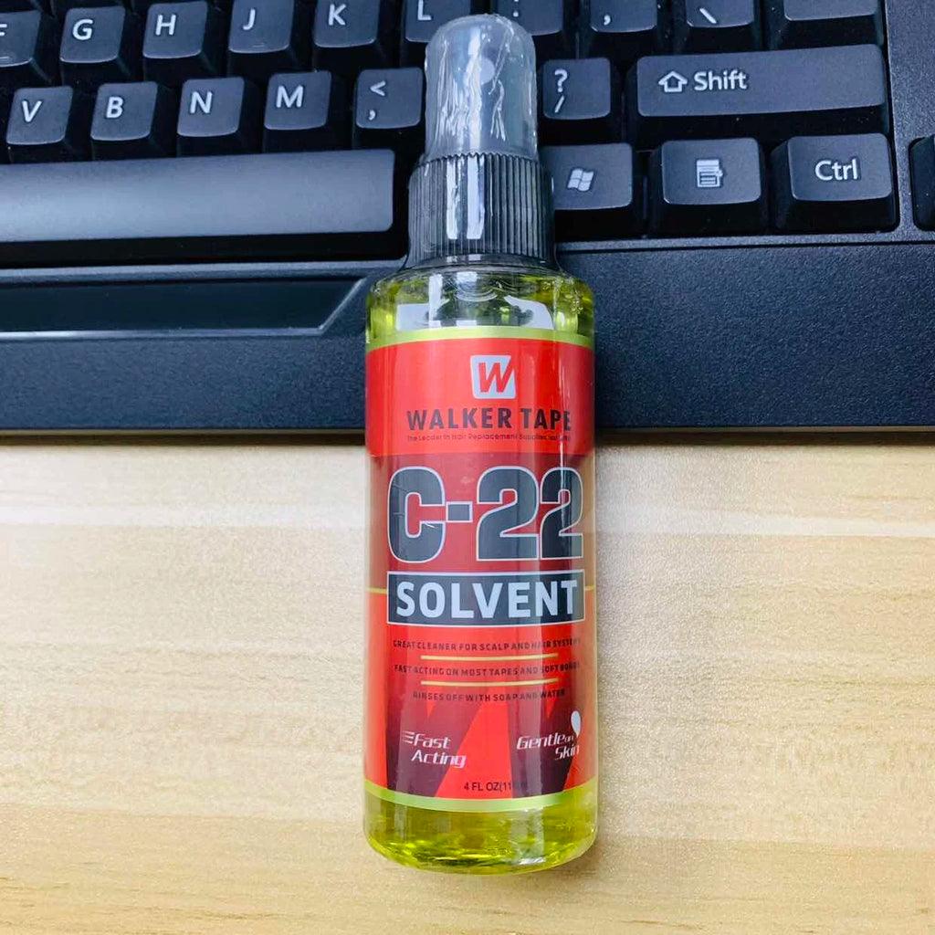 4 FL OZ 118ml Walker Tape C-22 Solvent Remover  Great Cleaner For Scalp And Hair Systems Fast Acting on Most Tapes
