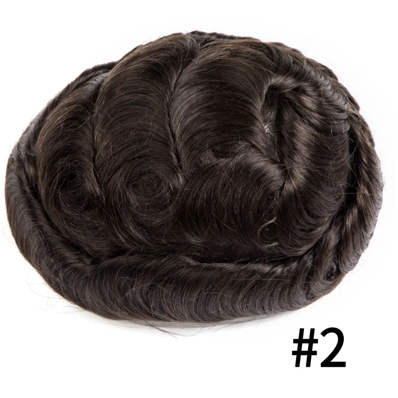 Hollywood Toupee Men Wigs Breathable Swiss Lace & Pu 100% Natural Human Hair Male Hair Prosthesis Exhuast Systems Wigs For Men