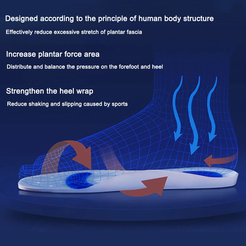 Silicone Gel Orthopedic Insoles for Shoes Man Woman Flat Feet Arch Support Orthotic Insoles Plantar Fasciitis Relief Foot Pads