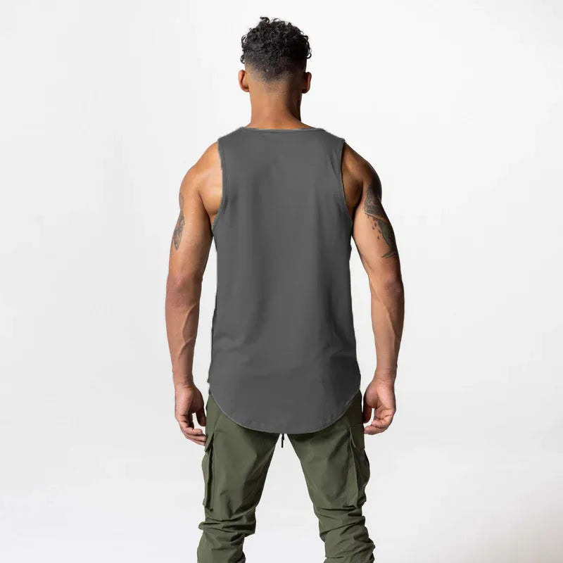 Men's Summer Quick Dry Mesh Breathable Casual Tank Top Male Gym Fitness Clothing Sleeveless Shirt Sports Running Vest Undershirt
