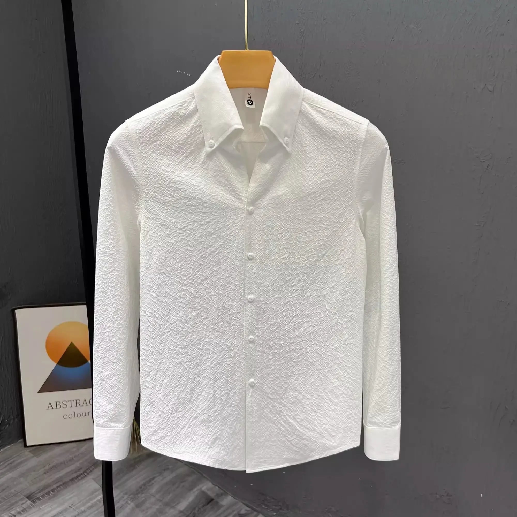 Spring Autumn New Fashion Turn-down Collar Long Sleeve Solid Blouse Men's Clothing Casual Loose Korean All-match Button Shirts