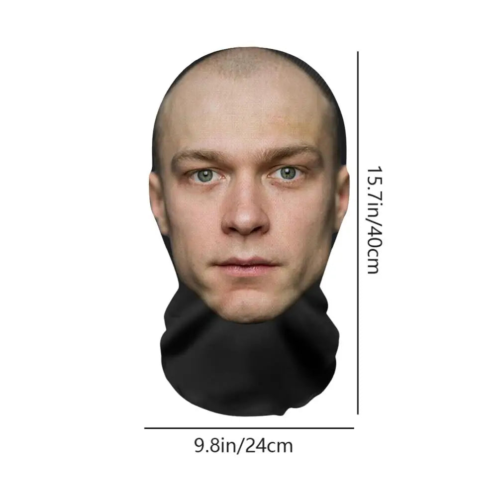 Funny 3D Printed Cosplay Face Mask Elastic Mesh Full Face Realistic Mask For Men Role Play Headdress Balaclava