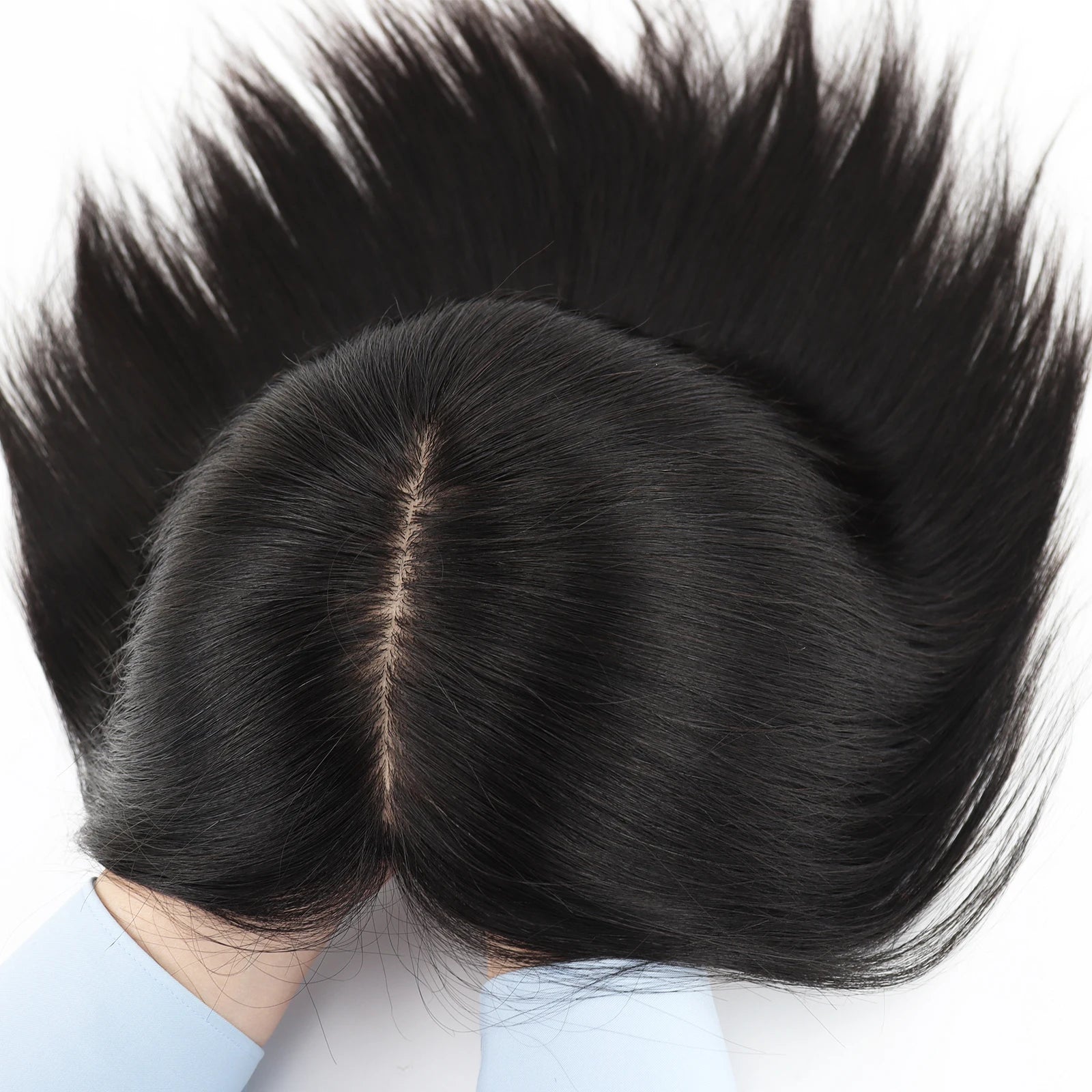 Medical Wig Real Virgin Human Hair Silk Top Natural Look Soft Light Breathable Elastic Net Comfortable Wearing for Women
