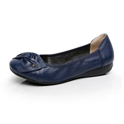 TIMETANG Plus size 34-43 women genuine leather flat shoes woman work shoes newest fashion female casual single shoes women flats