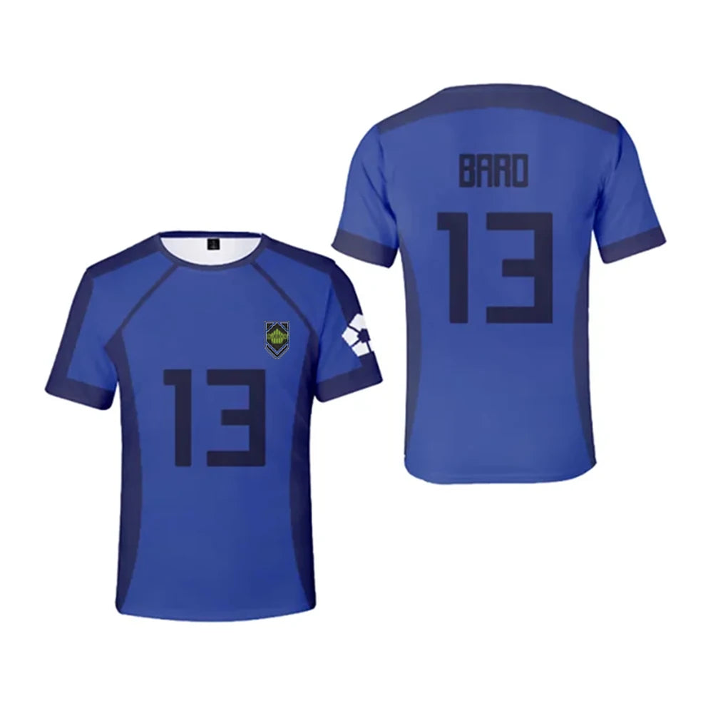 Anime Blue Lock Jersey 3D Print Nagi Soccer T-Shirts Men Women Short Sleeve Sports Tee Y2k Top Harajuku Cosplay Football t shirt