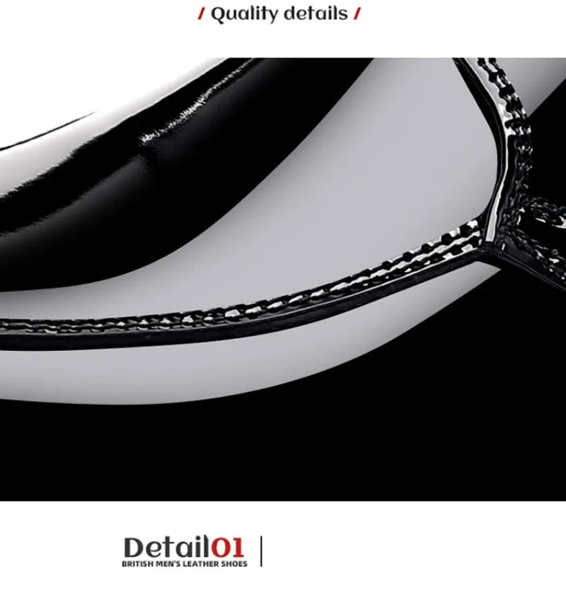 Shoes for Men Fashion Patent Leather Shoes Luxury Pointed Toe Oxford Shoes Men High Quality Business Shoe Designer Wedding Shoe