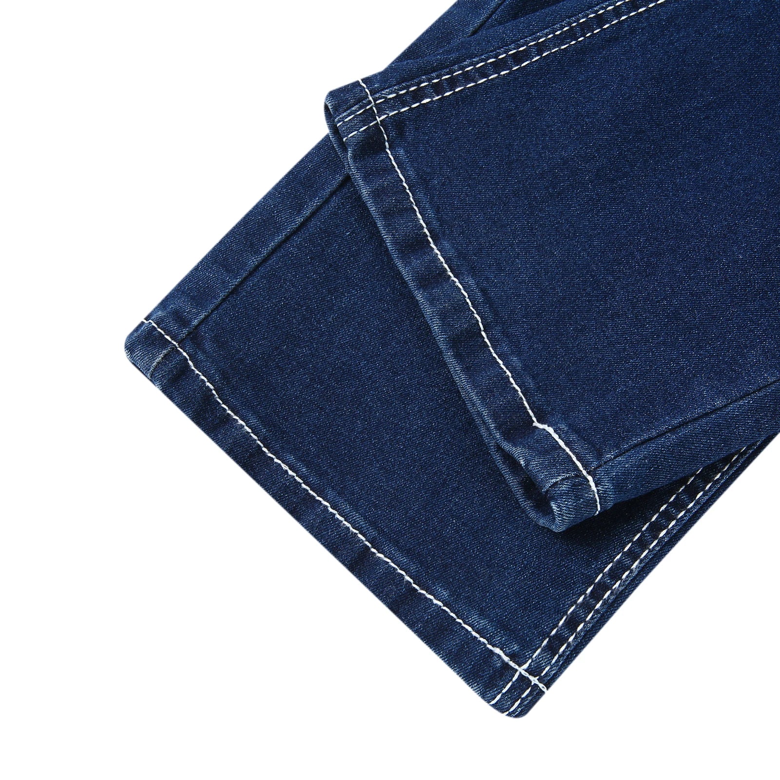 2025 New Fashion Trend High Quality Jeans Classic Straight Pants High Street Blue Washed solid color elastic slim fit Jeans Men