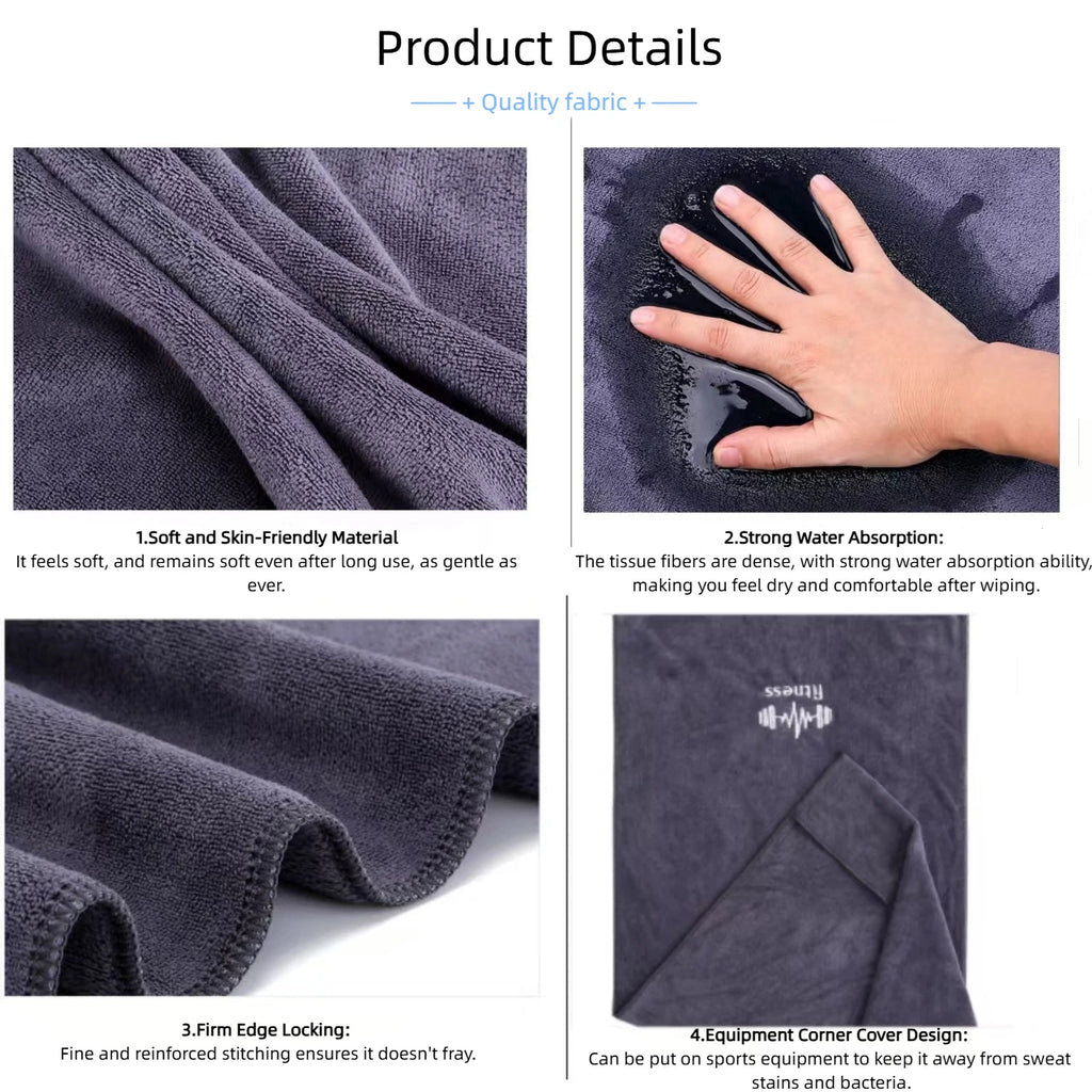 Quick - Drying Sports Towel: Ideal for Gym, Bath, Running, Basketball & Outdoor Use  40×95cm