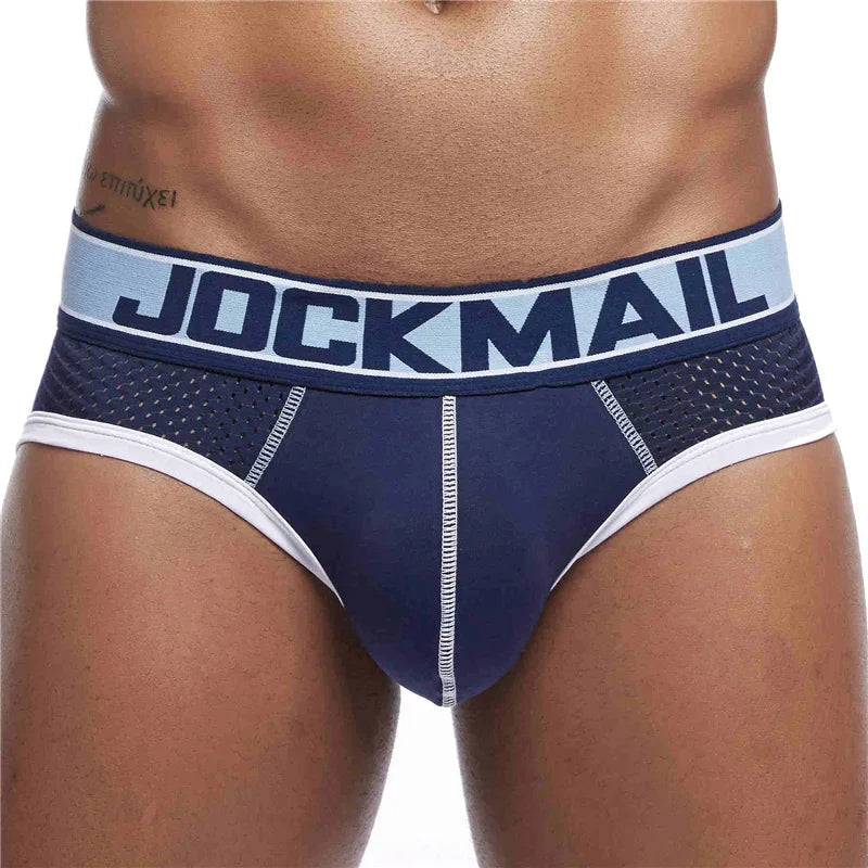 JOCKAMIL cotton mesh men's underwear fashion low-waist briefs shorts sports casual boxer trunks