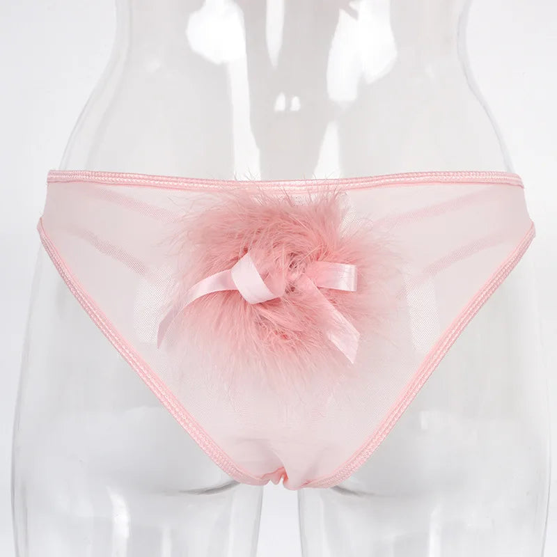 Feathers Transparent Bra Lingerie Set Sexy Underwear Women Body Chain Lace Exotic Set Luxury Intimate See Through Bra and Panty